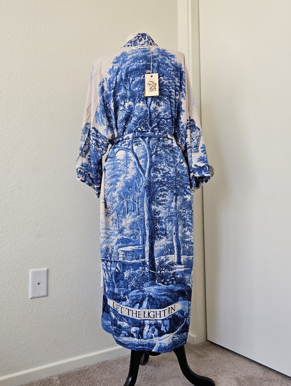 NWT MARKET OF STARS Opera Duster Bamboo Kimono Robe in Let the Light Flowy O/S - Picture 8 of 16